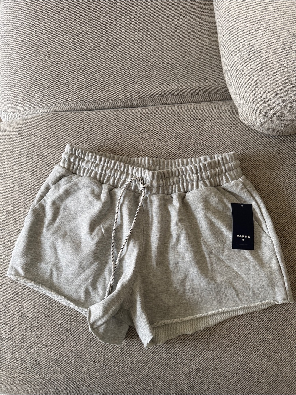 Parke x Target Heather Gray High-Rise Drawstring Knit Shorts